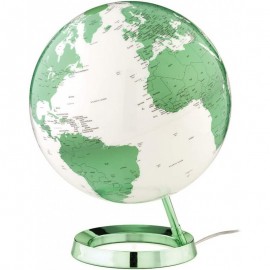 GLOBE TERRESTRE LUMINEUX VERT CHAUD METAL 30CM - 1