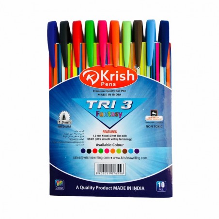 POCHETTE DE 10 STYLOS TRI-3 KRISH - 1