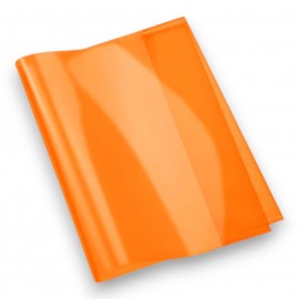 PROTEGE CAHIERS PETIT MODELE TRANSPARENT CRISTAL ORANGE OFFICE PLAST - 1