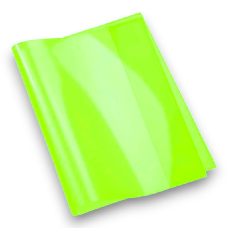 PROTEGE CAHIERS PETIT MODELE TRANSPARENT CRISTAL VERT OFFICE PLAST - 1