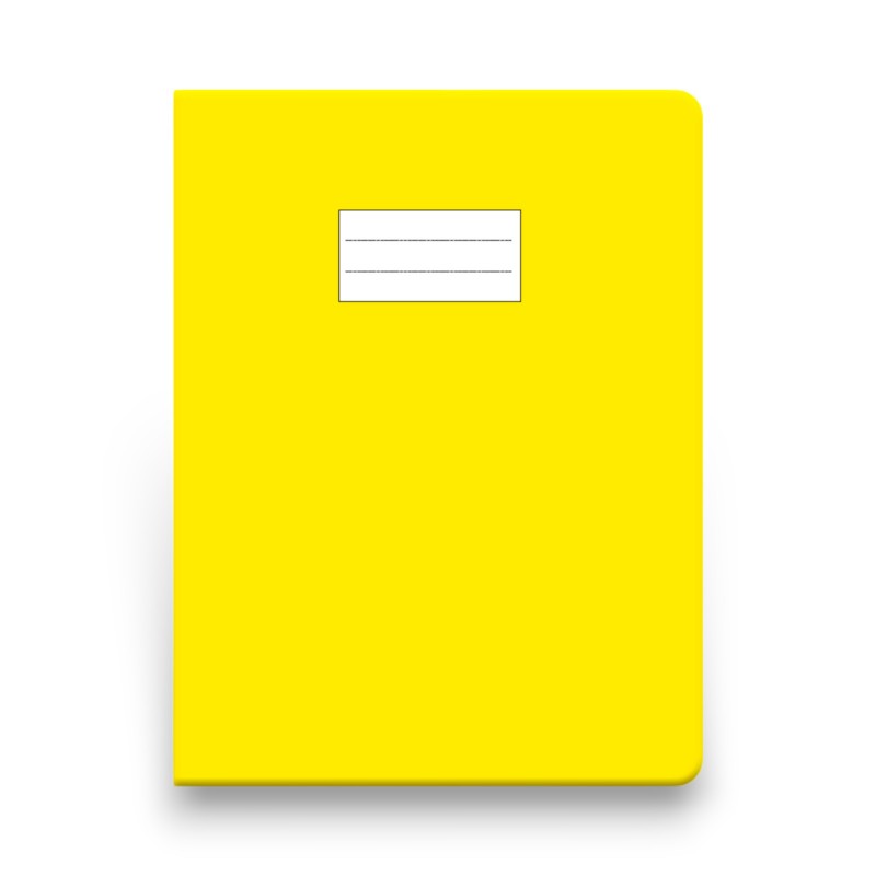 PROTEGE CAHIERS PETIT MODELE GLOSSY JAUNE OFFICE PLAST - 1