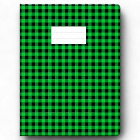 PROTEGE CAHIER GRAND MODELE AVEC CARREAUX VERT OFFICE PLAST - 1