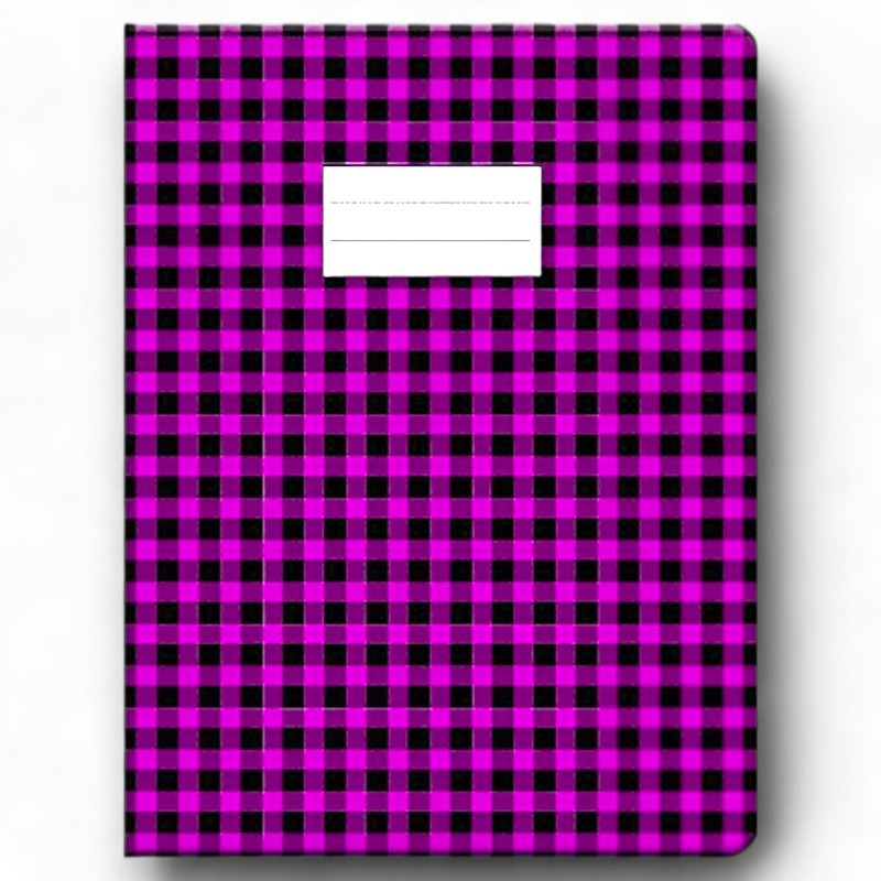 PROTEGE CAHIER GRAND MODELE AVEC CARREAUX ROSE OFFICE PLAST - 1