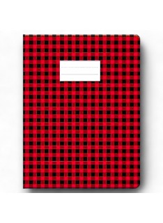 PROTEGE CAHIER GRAND MODELE AVEC CARREAUX ROUGE OFFICE PLAST - 1