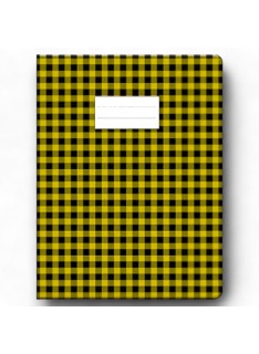 PROTEGE CAHIER GRAND MODELE AVEC CARREAUX JAUNE OFFICE PLAST - 1