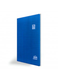 CAHIER 96 PAGES COUVERTURE PLASTIQUE  BLEU UNI - 1