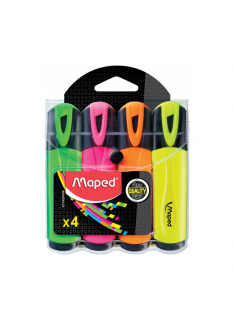 SURLIGNEURS FLUO POCHETTE DE 4 MAPED - 1