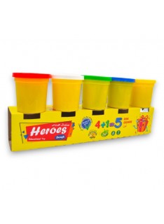 LOT PATE A MODELER DE 5 POTS HEROES - 1