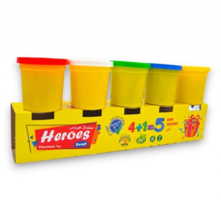 LOT PATE A MODELER DE 5 POTS HEROES - 1