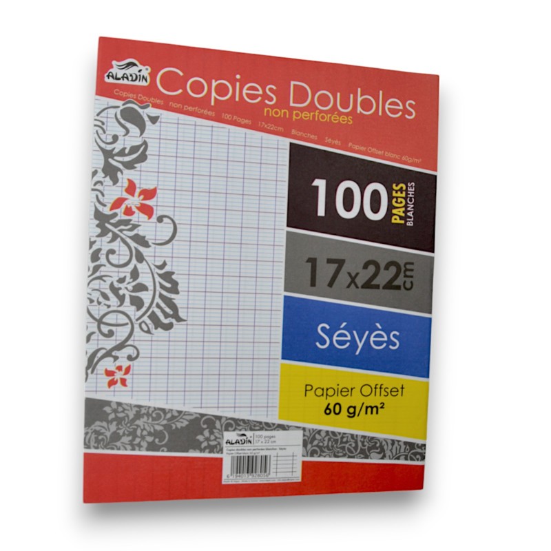 DOUBLE FEUILLE 100PAGES PETIT MODELE ALADIN - 1