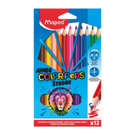 CRAYON COULEUR 12/18  JUMBO STRONG MAPED - 1