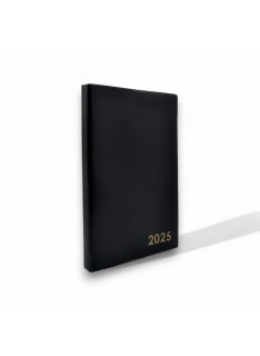 AGENDA CLASSIQUE 2025 -COUVERTURE PLASTIQUE -NOIR - 1