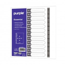 INTERCALAIRE MENSUEL PLASTIQUE PURPLE - 1