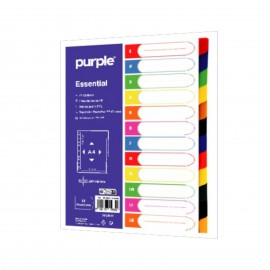 INTERCALAIRE DE 12 PLASTIQUE SIMPLE PURPLE - 1