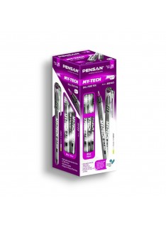 PAQUET DE 25 STYLOS A BILLE PENSAN MY TECH ROSE - 1