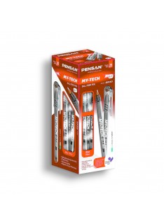 PAQUET DE 25 STYLOS A BILLE PENSAN MY TECH ORANGE - 1