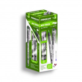 PAQUET DE 25 STYLOS A BILLE PENSAN MY TECH VERT CLAIR - 1