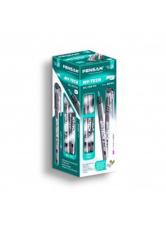 PAQUET DE 25 STYLOS A BILLE PENSAN MY TECH TURQUOISE - 1