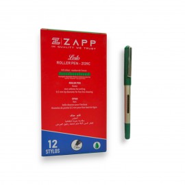 PAQUET DE 12 STYLOS A ENCRE POINTE METAL ZAPP VERT - 1