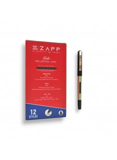 PAQUET DE 12 STYLOS A ENCRE POINTE METAL ZAPP NOIR - 1