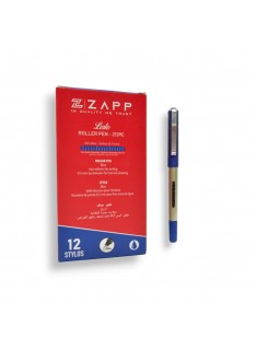 PAQUET DE 12 STYLOS A ENCRE POINTE METAL ZAPP BLEU - 1