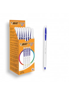 PAQUET DE 20 STYLOS A BILLE BIC UP CRISTAL BLEU - 1