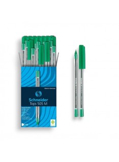 PAQUET DE 50 STYLOS A BILLE TOPS 505M SCHNEIDER VERT - 1