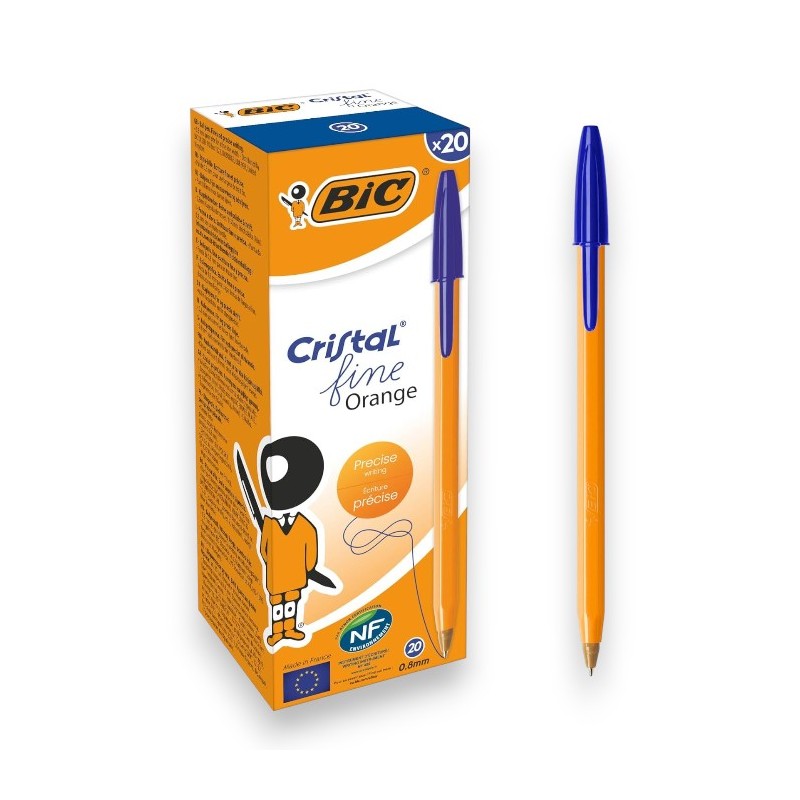 PAQUET DE 20 STYLOS A BILLE BIC FINE BLEU - 1