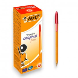 PAQUET DE 20 STYLOS A BILLE BIC FINE ROUGE - 1