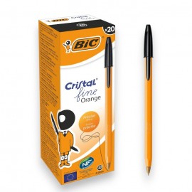 PAQUET DE 20 STYLOS A BILLE BIC FINE NOIR - 1