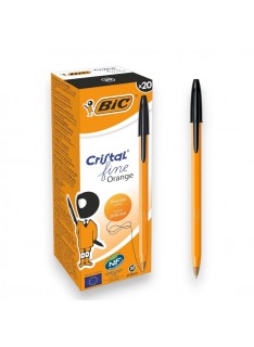 PAQUET DE 20 STYLOS A BILLE BIC FINE NOIR - 1