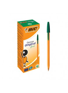 PAQUET DE 20 STYLOS A BILLE BIC FINE VERT - 1