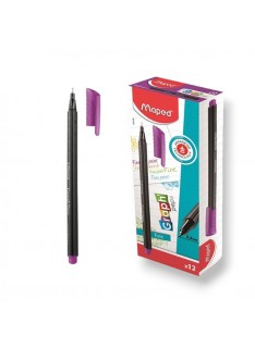 PAQUET DE 12 STYLOS FEUTRE FINE GRAPH'PEPS MAPED VIOLET - 1