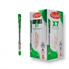 PAQUET DE 50 STYLOS A BILLE KRISH VERT - 1