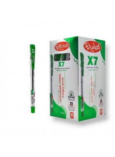 PAQUET DE 50 STYLOS A BILLE KRISH VERT - 1