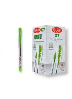 PAQUET DE 50 STYLOS A BILLE KRISH VERT CLAIR - 1