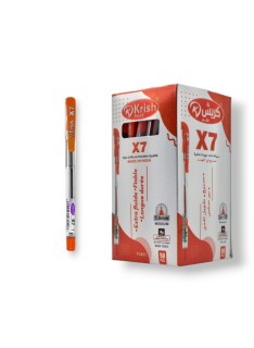 PAQUET DE 50 STYLOS A BILLE KRISH ORANGE - 1