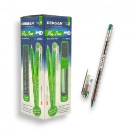 PAQUET DE 25 STYLOS A BILLE PENSAN MY PEN VERT - 1