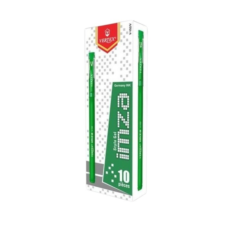 PAQUET DE 10 STYLOS GEL IMZA VERTEX VERT - 1 PAQUET DE 10 STYLOS GEL IMZA VERTEX VERT - 1