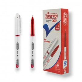 PAQUET DE 10 STYLOS GEL BRAVO ROUGE - 1