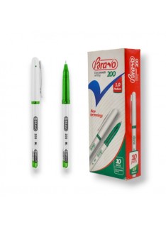 PAQUET DE 10 STYLOS GEL BRAVO VERT - 1