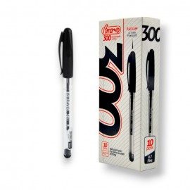 PAQUET DE 10 STYLOS GEL BRAVO NOIR 300 - 1