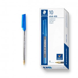 PAQUET DE 10 STYLOS A BILLE STAEDTLER BLEU - 1