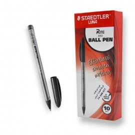 PAQUET DE 10 STYLOS A BILLE LUNA STAEDTLER NOIR - 1