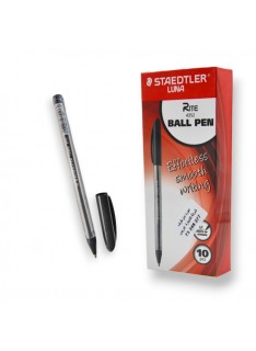 PAQUET DE 10 STYLOS A BILLE LUNA STAEDTLER NOIR - 1