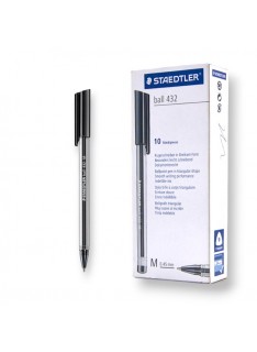 PAQUET DE 10 STYLOS A BILLE STAEDTLER NOIR - 1