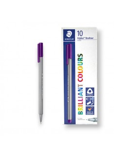 PAQUET DE 10 STYLOS TRIPLUS FINELINER STAEDTLER VIOLET - 1