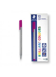 PAQUET DE 10 STYLOS TRIPLUS FINELINER STAEDTLER VIOLET CLAIR - 1