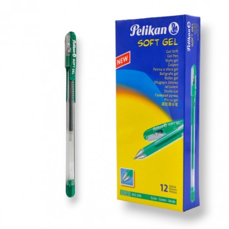 PAQUET DE 12 STYLOS GEL PELIKAN VERT - 1