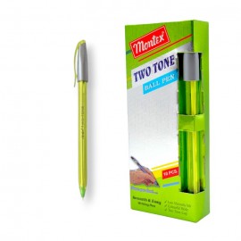 PAQUET DE 10 STYLOS A BILLE TWO TONE MONTEX PISTACHE - 1